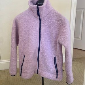 Jcrew fleece jacket lilac XS